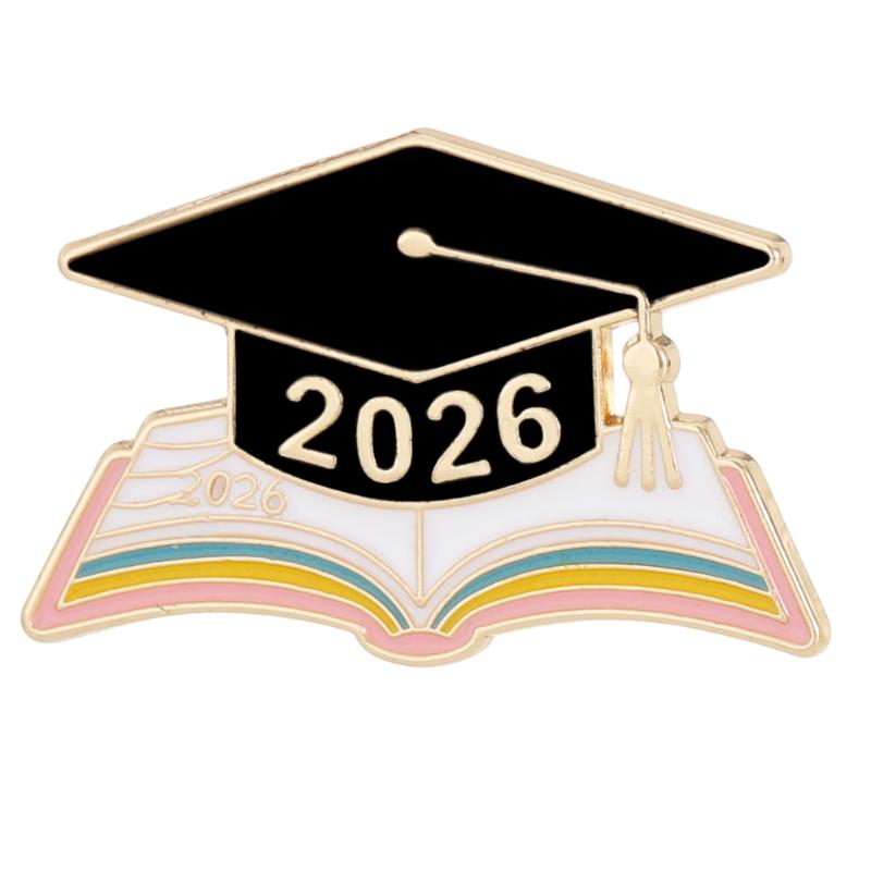 2026 Absolventské Suvenýry Odznaky Klobouk Bakaláře Kniha Odznak Módní Personalizovaný Dárek Pro Absolventskou Párty Studenty Učitele