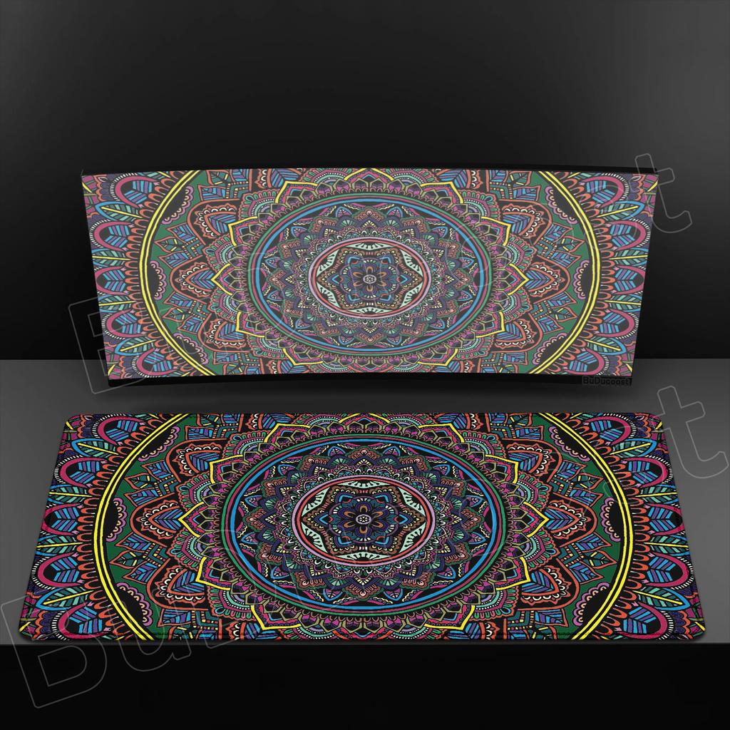 HD Printing Persian Carpet Computer Mouse Pad 900x400 Non-slip Rubber Mandala Bottom Keyboard Mat Table Mat Suitable Office Game