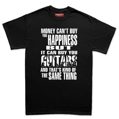 Mens Money Can't Buy Happiness But It Can Buy Guitars T-Shirt Tee Top T-Shirt