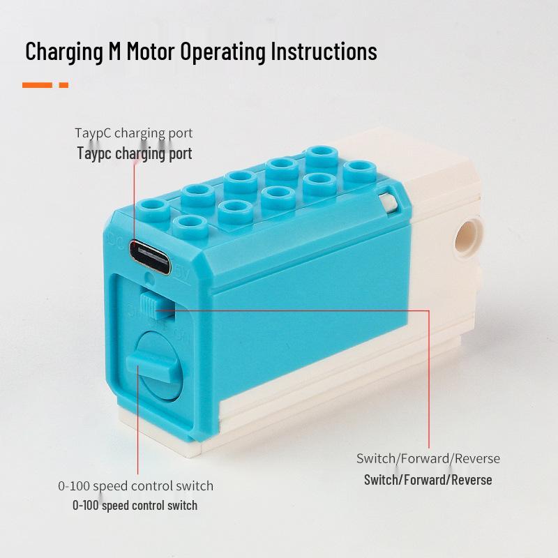 Lego-Compatible MOC Tech Bricks: Power Group XL Motor & Lithium Battery