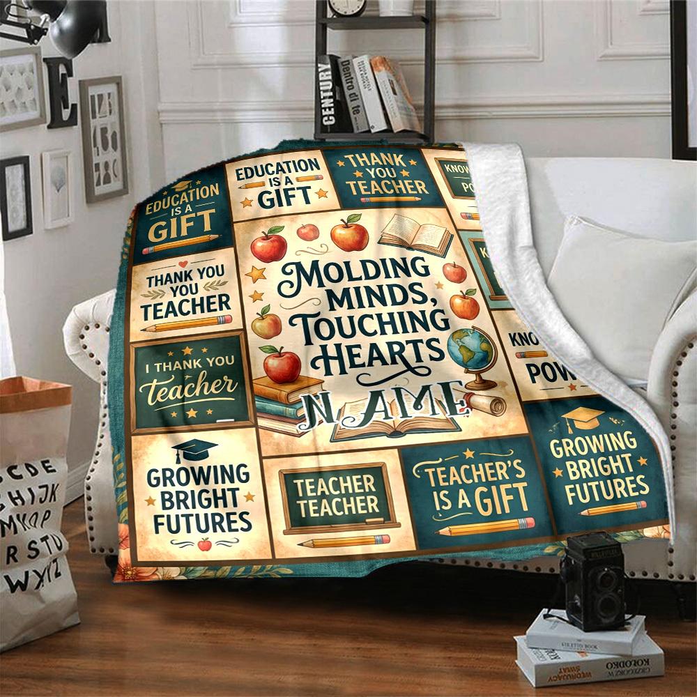 Educationthemed Home Blanket Customize Your Names Comfortable Soft Lightweight Allseason Multipurpose Blanket For Picnics Sofas Offices Beds Living