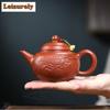 250ml Exquisite Yixing Purple Clay Teapots Master Handmade Peony Pot Raw Ore Zhu Mud Tea Maker Kettle With Strainer Zisha Teaset
