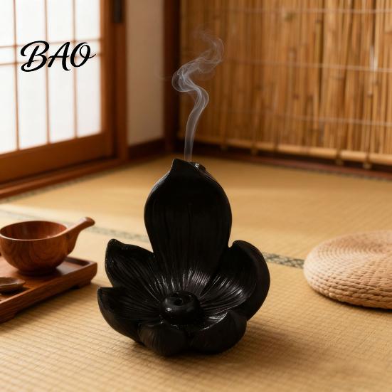 Meditationszubehör Lotus Rückfluss Räucherkegelhalter, Harz Kegel Diffusor, Schreibtisch Beruhigendes Zimmer Dekor Aromatherapie Halter für Yoga Tee Schlafzimmer