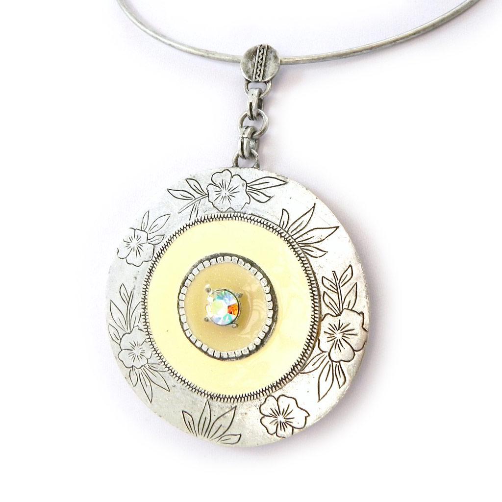 Les Trésors De Lily [E0651] - Dizajnový náhrdelník 'Geisha' béžový