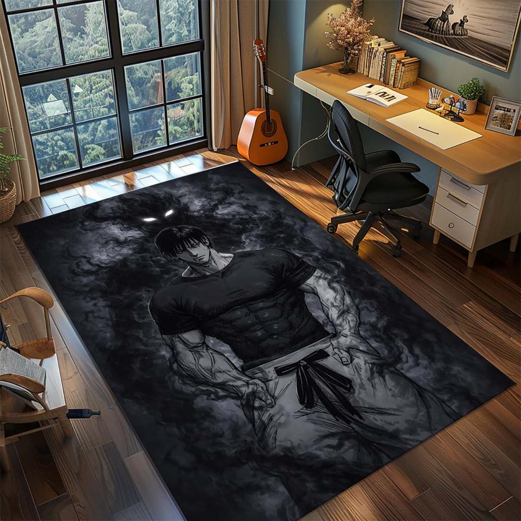 Jujutsu Kaisen Polyester Area Rug Non Slip Floor Carpet Anime Living Room Bedroom Home Decor Durable Mat -QJY