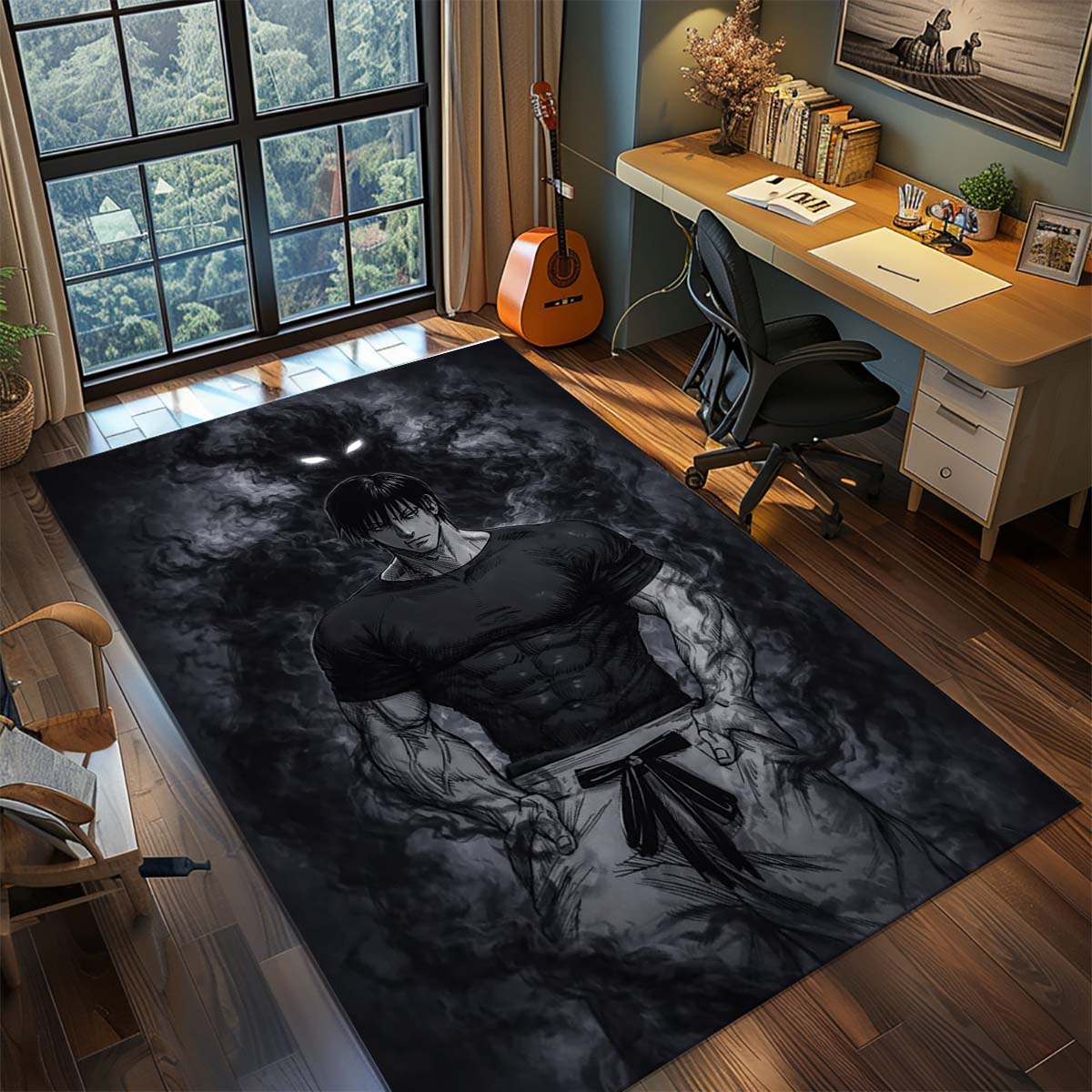 

Jujutsu Kaisen Polyester Area Rug Non Slip Floor Carpet Anime Living Room Bedroom Home Decor Durable Mat 60x90cm
