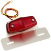 Kijima Lucas S Type Tail Lamp with Aluminum Plate G18 12V20/20W 81mm General Purpose Red 218-1022
