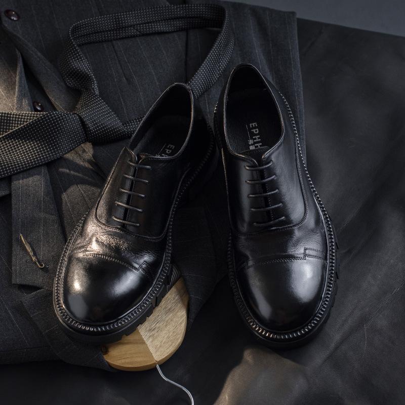 

Большеголовые туфли на высокой подошве из кожи Мужские кожаные повседневные туфли Мягкие оксфорды 44