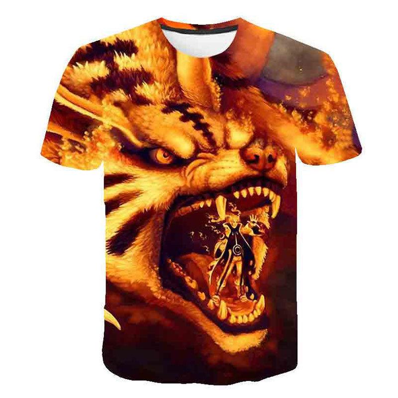 Naruto Summer Men's Women's New Short-sleeved Tops Manufacturers Wholesale 3DT Shirts Children's Cross-border Direct Supply