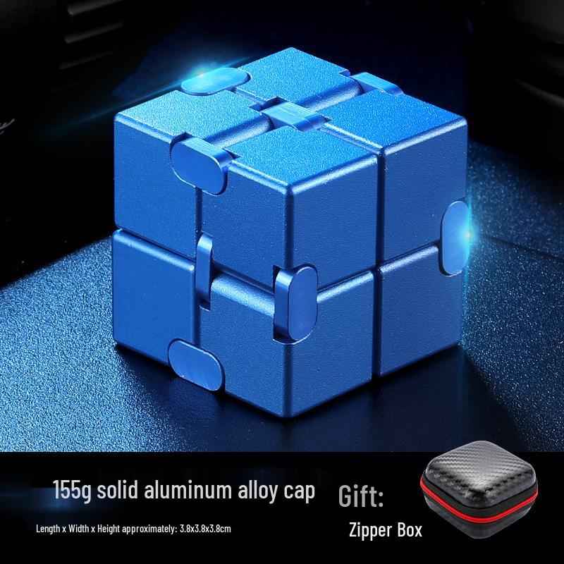 Cube Infini en Alliage Métallique Jouet Décompression Doigt pour Adultes