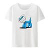 Interesting Cotton T-shirt De Mujer Hip-hop Blusa Loose Cool Short-sleev Vintage Trending Comics Unique Clothing Balloon Puppy