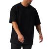 Men's Plus Size Mesh Breathable Oversized Drop Shoulder Fitness T-Shirt