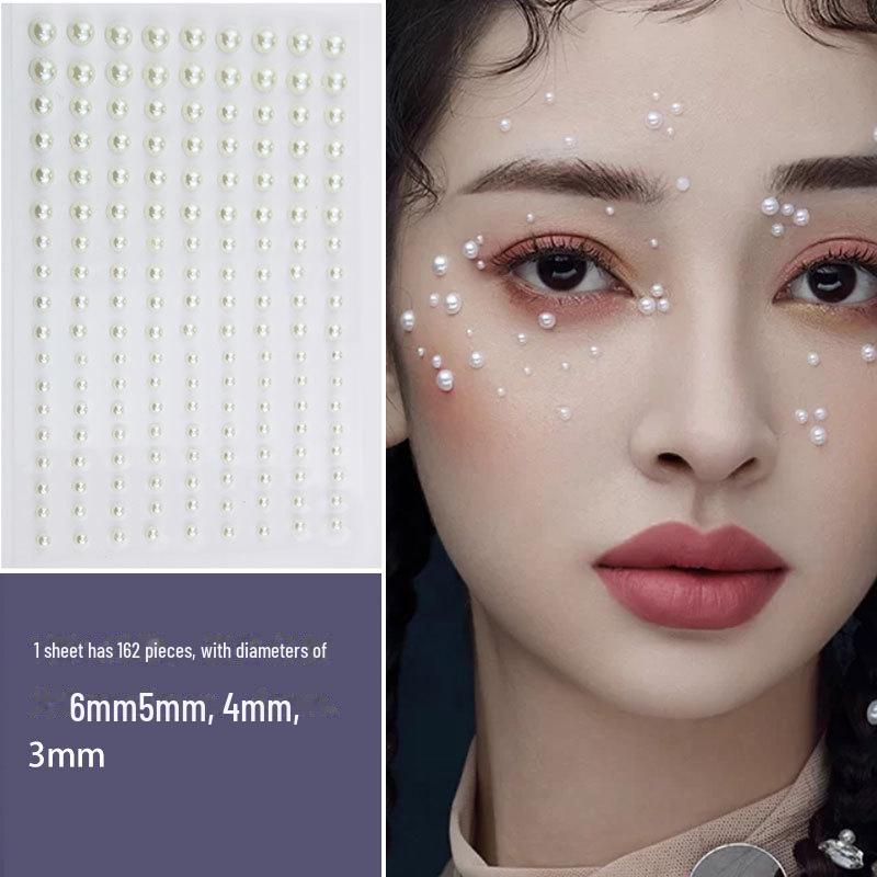 Pearl & Rhinestone Face Gems: Cross-Border Water Drop Diamond Stickers for Eye Decoration & Performance Makeup
