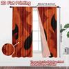 2D FLAT PRINTING 2pcs Curtains (Without Rod) Halloween Fire Flames Design Women is Day Festival Creative Curtains Fabric