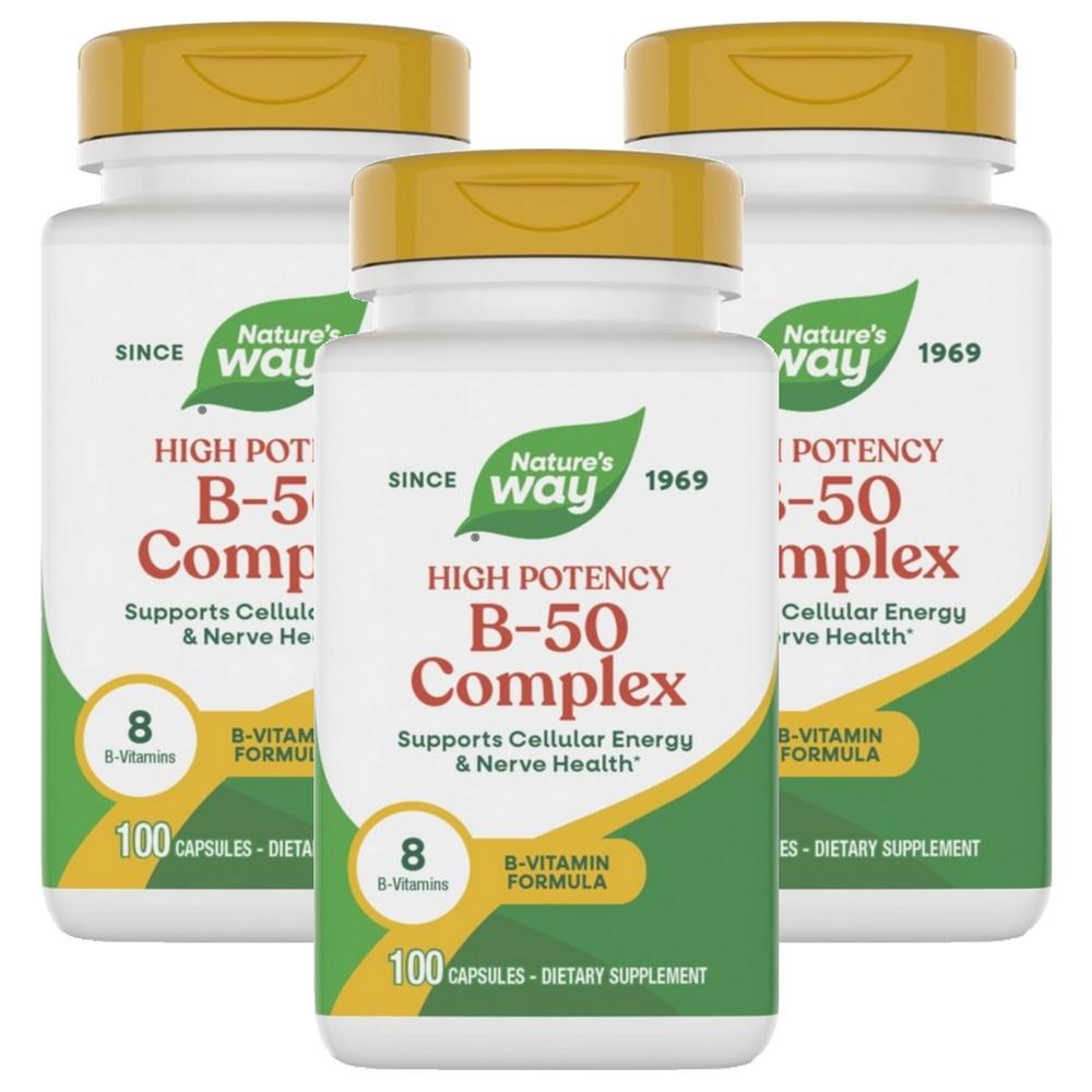 Nature's Way B-50 Complex Capsules 3 pcs 100 Tablets