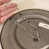 Gentle Ceiling! Rose Pearl Necklace Women's Niche Design High-end Collarbone Chain Accessories