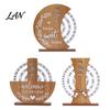 Office Desk Accessories for Men Wooden Perpetual Calendar, Manual Rotating Calendar Home Natural Wood Decor, Creative Date Month Week Display Desktop
