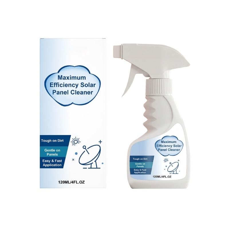 Photovoltaic Panel Cleaner 120Ml/4 Floz JAKEHOE Not-Abrasive Splash for Dirt Buildups Glass Panels, Outdoor Solar Surfaces Routine Care