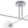 Asturia Ceiling Lamp Chrome 4-Flat White Lampshade E27