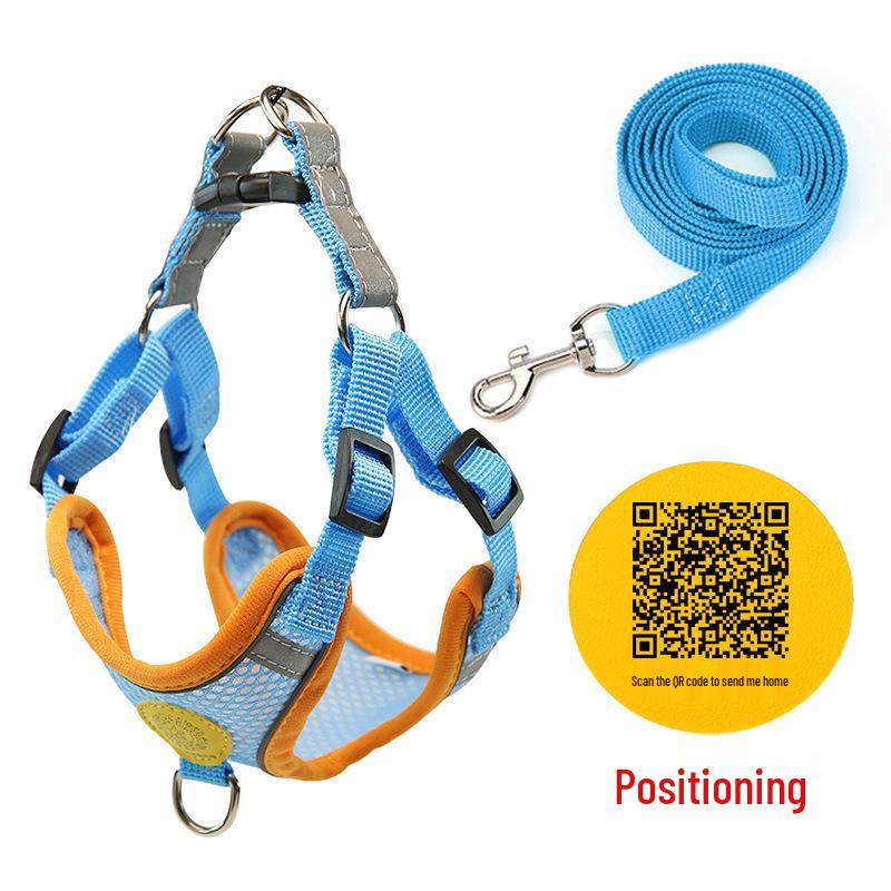 Breathable Mesh Dog Leash & Harness - Vest Style, Anti-Lost, Small/Medium Dogs