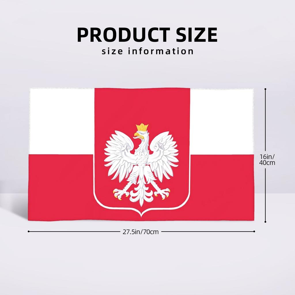 Bandera polaca Bandera de Polonia Toalla facial suave Secado rápido Piscina Baño Toallas de algodón Absorbente