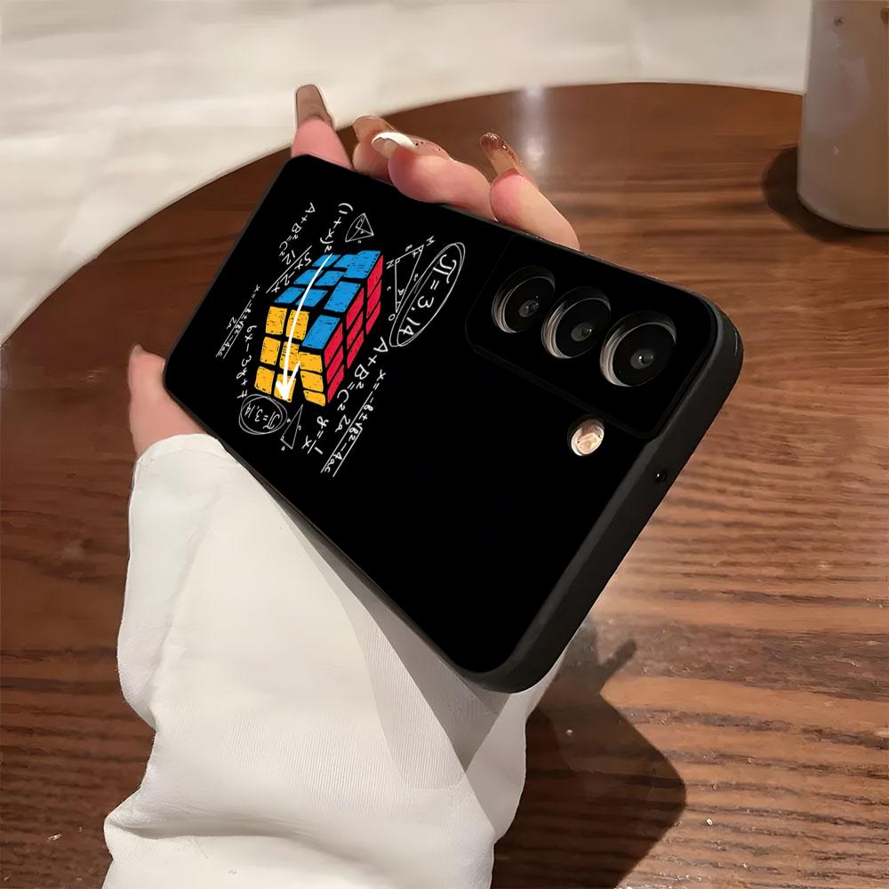 Cool Funny Rubiks Cube Phone Case For Samsung S26 S25 S24 FE S23 S22 S21 Plus S20 Ultra Note20Ultra Black Soft Shell