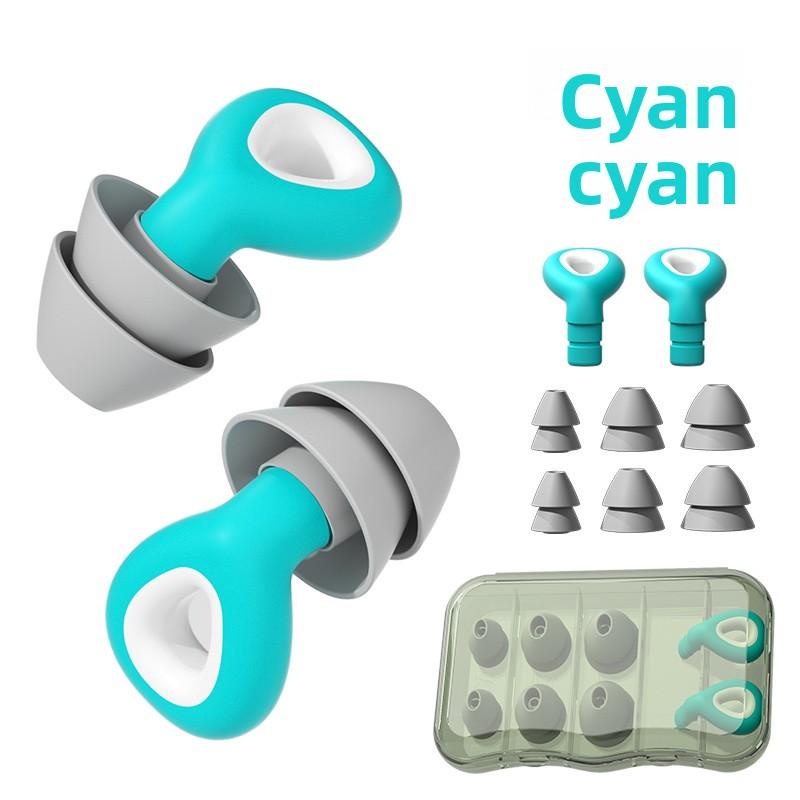 Silicone Earplugs Noise Reduction Sound Insulation Multi Layer Waterproof Sleep Silent Reusable Travel Universal