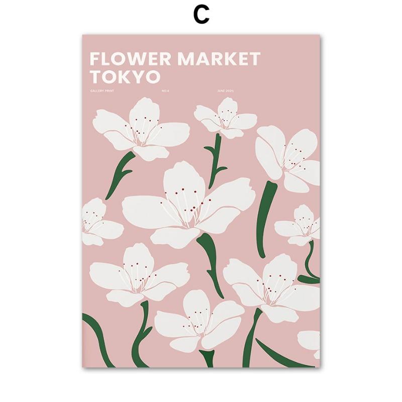 Matisse Abstract Posters and Prints Yayoi Kusama Canvas Patings Flower Market Wall Art Pictures for Living Room Boho Home Decor