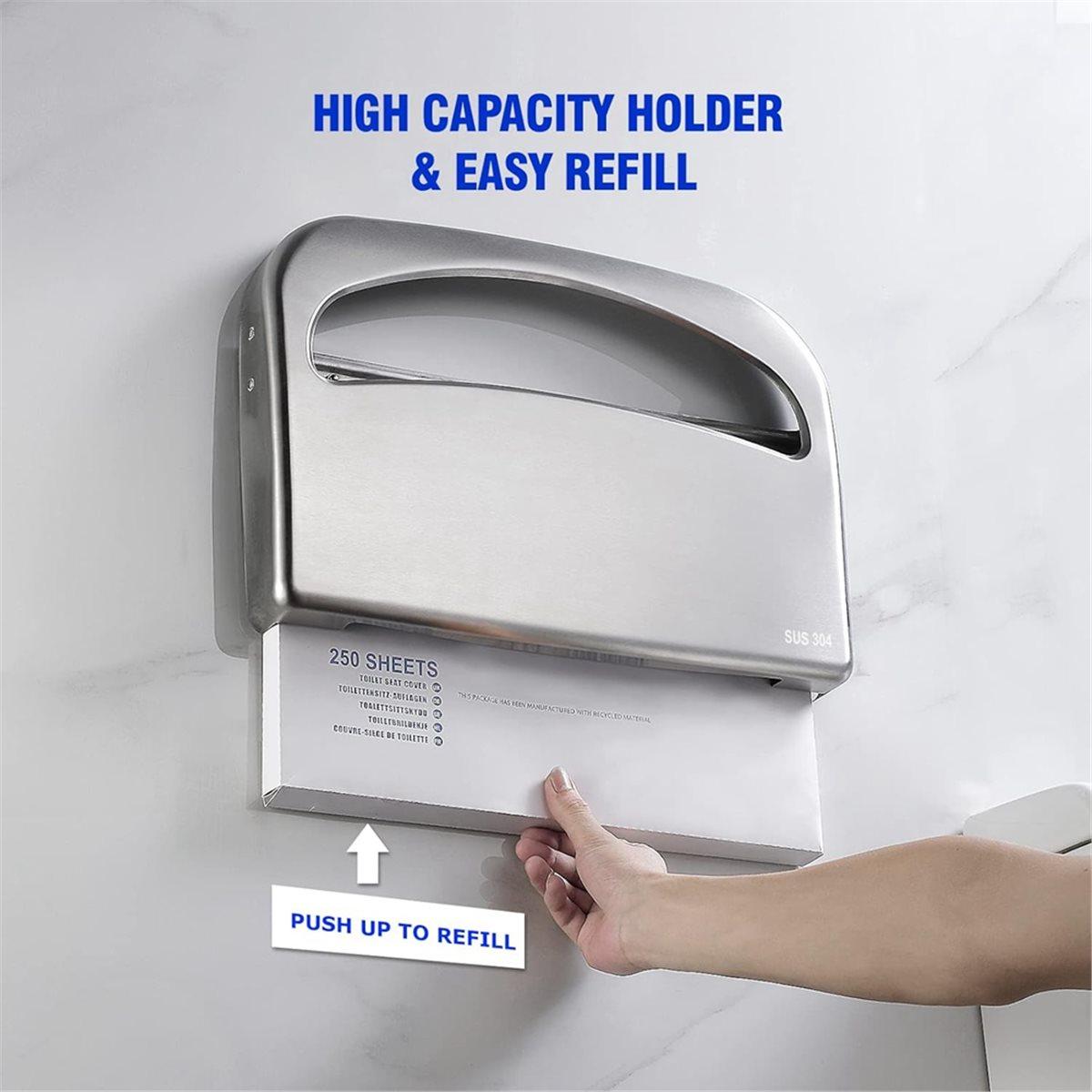 Toilet Seat Cover Dispenser, Commercial Stainless Steel Toilet Seat Cover Holder for Disposable Toilet Seat Covers China Mainland