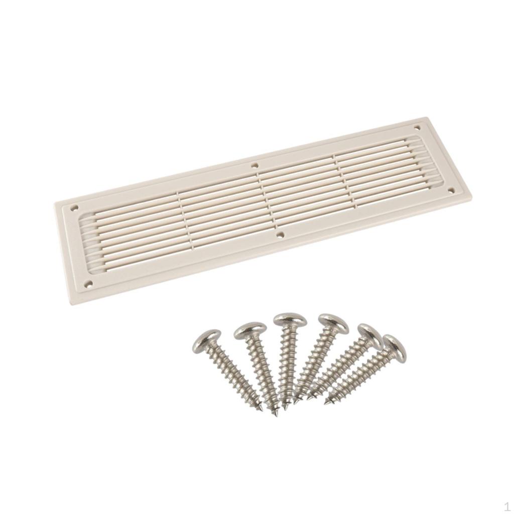 RV Air Vent Cover Conditioner Outlet Grille Rectangle Replace Parts Louvered Ventilation Grill