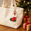 Christmas Keychain Set Cute Knit Stocking Bag Charms Holiday Gift Tags Purse Accessories Stocking Stuffers for Women Girls