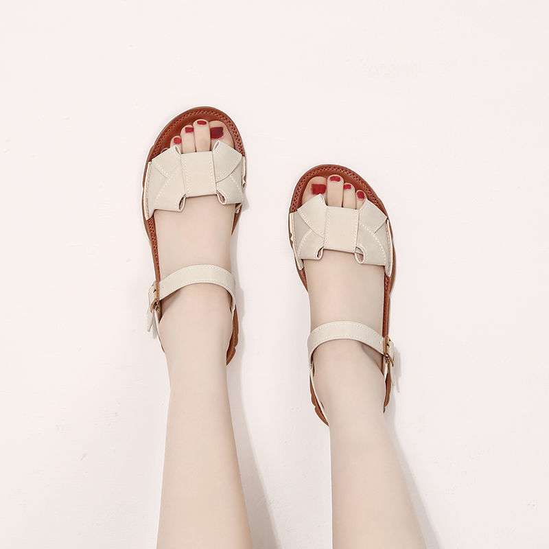 34 Small Size 35 Sandals Women's Summer Flat Bottom Soft Sole Pregnant Women Non-slip Students Women's Sandals Mother Shoes Comfortable 41 Large Siz