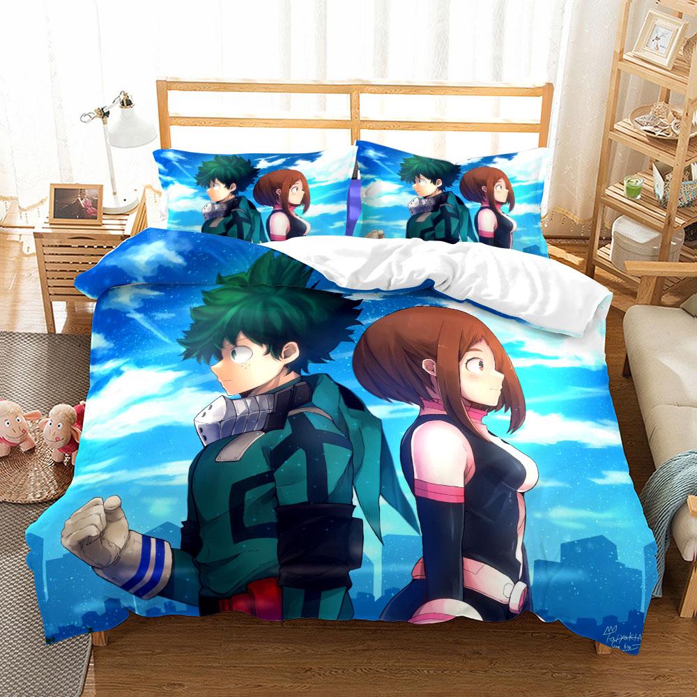 Deku Hero Academia Duvet Cover Set EU Single Double King US Twin Full Queen Size  Bed Linen Set