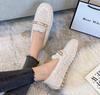 Fashion Plus Size Women Shearling Flats Furry Lambswool Mocasines Mujer Warm Cotton Shoes Ladies Slip On Sheep Fur Lined Loafers Winter