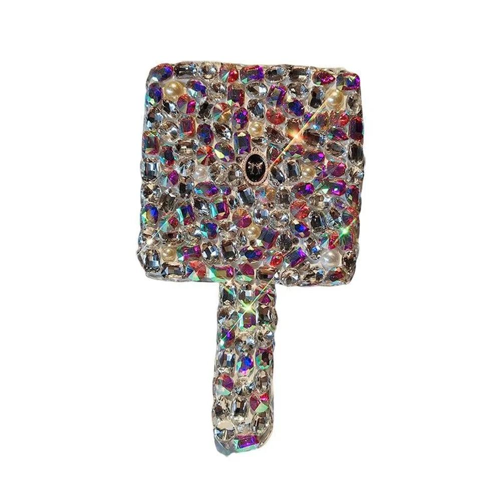 Bling-bling Cubic Hand Mirror Pretty Princess Mirror Portable 1_Single Option