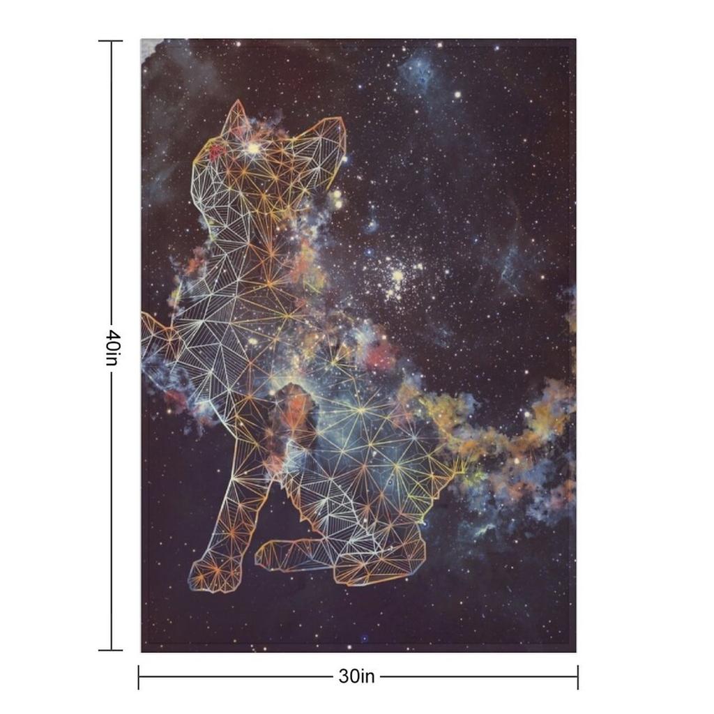 Celestial Cat Throw Blanket Decorative Sofas Bed Fashionable Blankets For Sofas Funny Gift Blankets