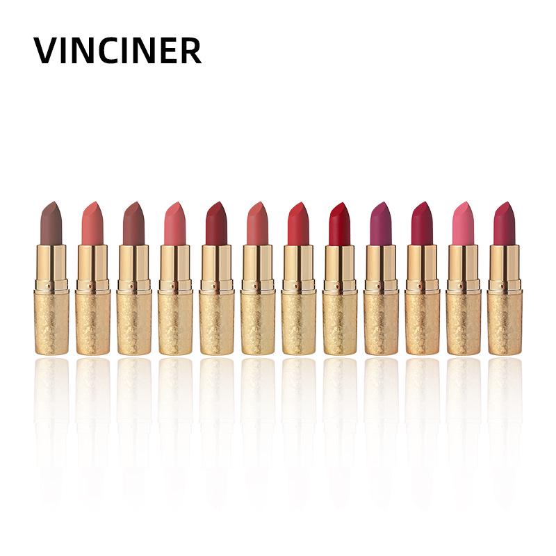 12-Color Velvet Matte Lipstick Set: Non-Stick, Waterproof, Long-Lasting & Moisturizing.