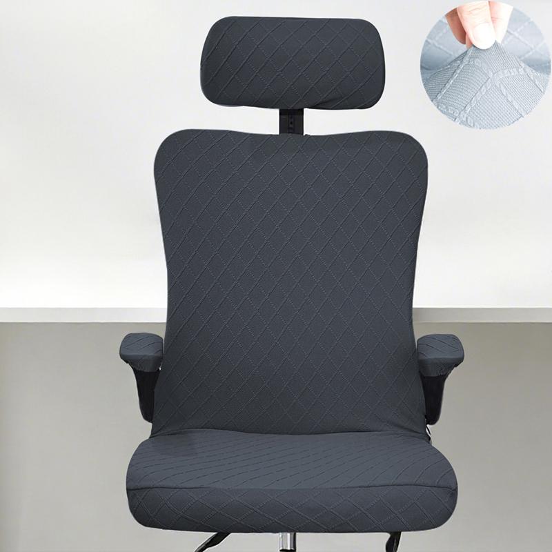 3Pcs/Set Computer Swivel Chair Cover Universal Ergonomic Game Chair Cover with Headrest Armrest Cover for Office Home
