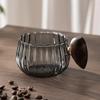 Stripe Heat-resistant High Boron Silicon Glass Coffee Mug With Wooden Handle Ice American Latte Cup Breakfast Milk Tea Cup