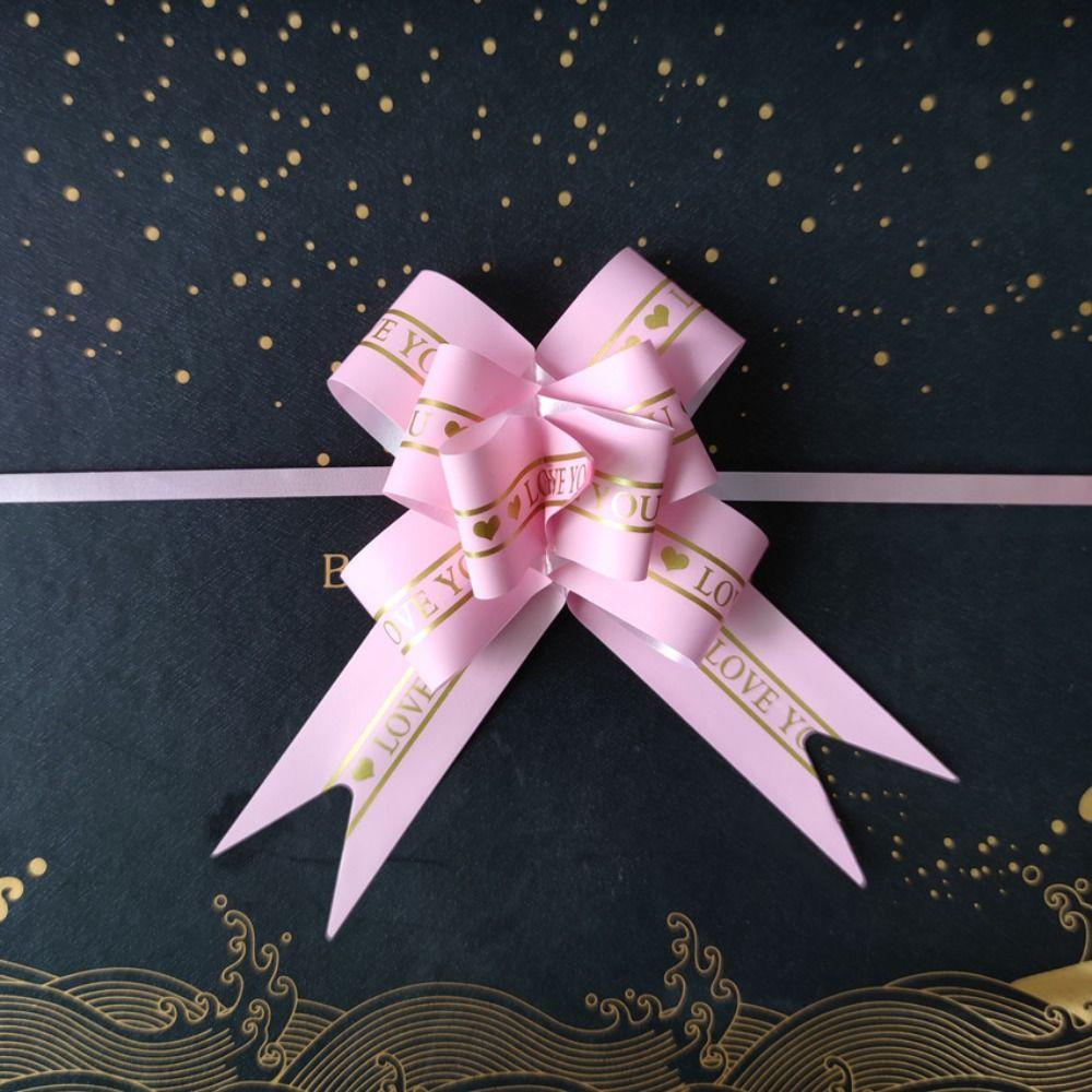 

10 Pcs Solid Color Ribbons Flower Sequin Ribbon Strings New Pull Bow Knot