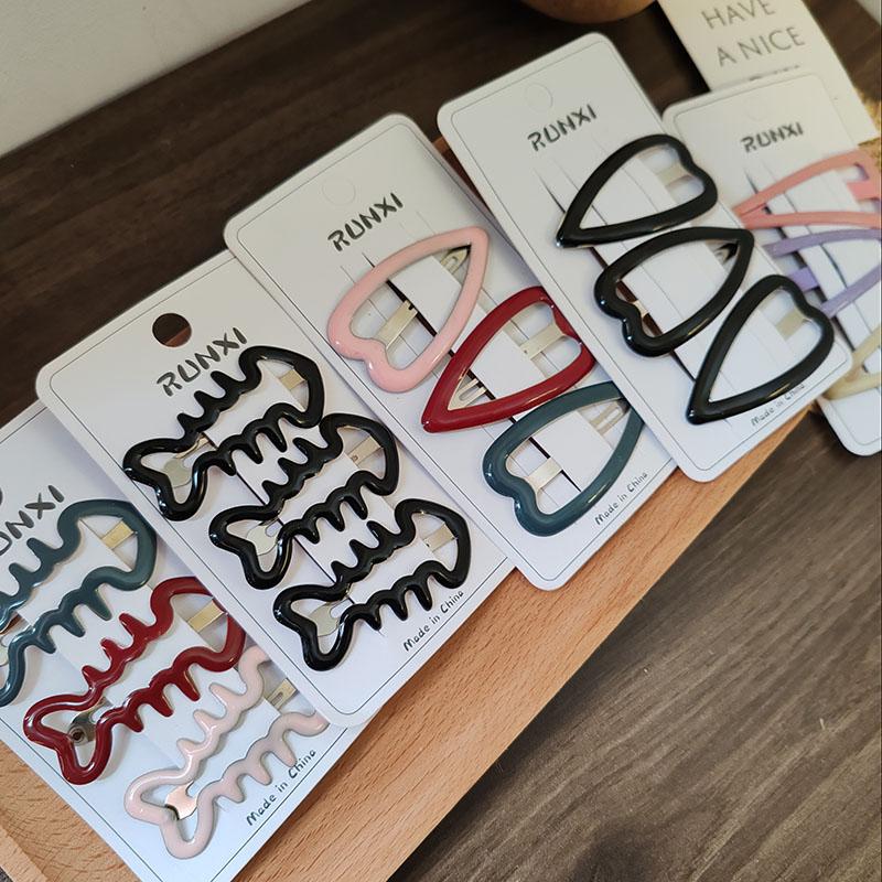 3 szt. Urocze Rybki Serce Klipsy do Włosów BB Spinki Krab dla Dziewczynek Kobiet Dziecka Prezent na Święta Akcesoria do Włosów Nakrycie Głowy Ozdoba