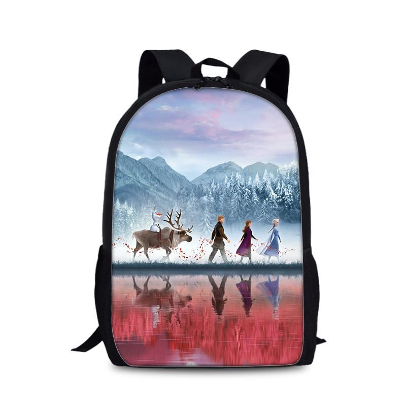Frozen Childrens Cartoon Backpack With Lightweight Nylon Material For School And Daily Use