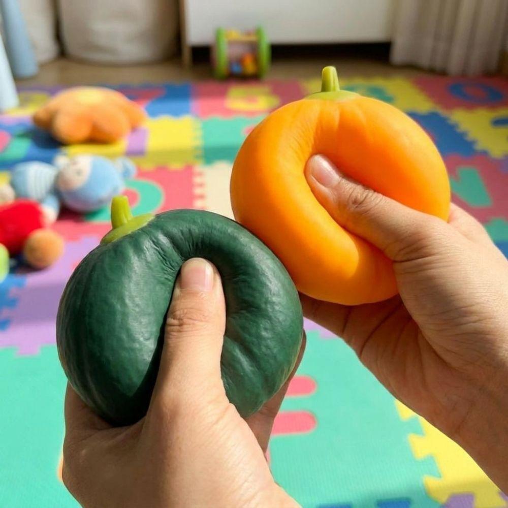 Realistic Simulation Pumpkin Squishy Toy Sensory Design Fruit Squeeze Toy Halloween Decor