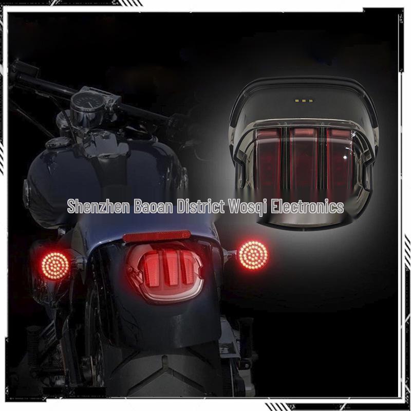 LED Rear Tail Light for Harley Dyna, Road King, Fat Boy - Eagle Claw Design with Turn Signal and Brake Light
