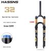 HASSNS Mountain Bike Air Suspension Fork with Damping Adjustment for 26/27.5/29-inch Wheels