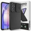 Case for Samsung Galaxy A54 5G, ERBORD Cam Slider, Black + Tempered Glass