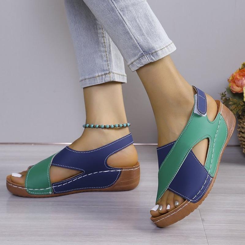 Fashion Summer Women's Wedge Sandals Designer Mix Color Sandals Fashion Platform Sandals for Women Leisure Sports Sandal Sandalias Mujer