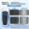Heenvn Ice Cloth Buckle Sunshades For Tesla Model 3 Y Juniper Highland 2025 2026 Front Rear Sunroof Skylight Car Accessories