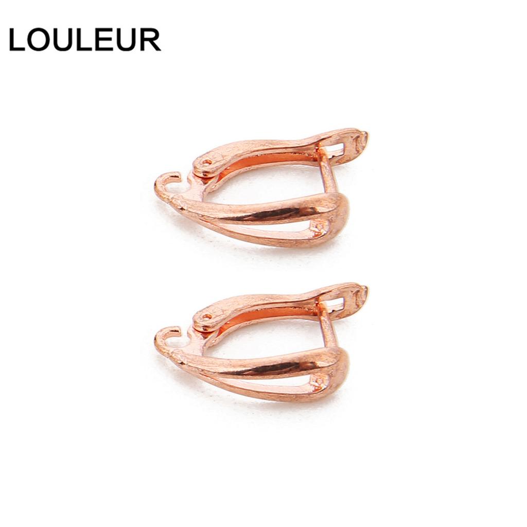 10pcs 11*18mm U Shape Copper Earrings Hooks Plated French Earring Hook Ear Wire Lever Back Open Loop DIY Jewelry Making Findings
