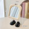 Cute Cartoon Large Eye Makeup Mirror Desktop Footstool Women'S Makeup Supplement Mirror High Aesthetic Value Mirror